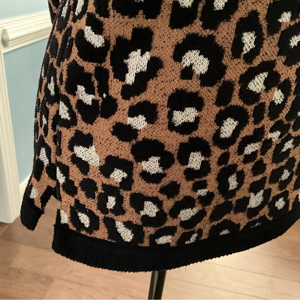 NWOT Michael Kors Leopard Print Sweater Spring SS Sweater - Picture 5 of 11